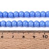 Opaque Solid Color Glass Beads Strands GLAA-T032-P6mm-23-2