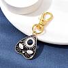 Alloy Enamel Heart Pendant Decorations HJEW-JM01592-03-2