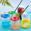Children's No Spill Plastic Paint Cups AJEW-NB0001-73-7