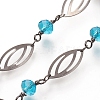 Soldered Handmade Faceted Glass Beaded Chains CHC-G008-06B-2