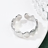 Brass Adjustable Cuff Rings for Women RJEW-B132-01A-P-3
