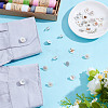 30Pcs 2 Colors 1-Hole Alloy Shell Shank Buttons BUTT-NB0002-09B-4