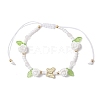 Glass Seed Bead and Resin Braided Bead Bracelets for Women BJEW-MZ00237-6