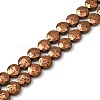 Electroplated Natural Lava Rock Beads Strands G-A256-F01-01D-1