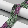 Gradient Color Natural Ruby in Zoisite Beads Strands G-D080-A03-1