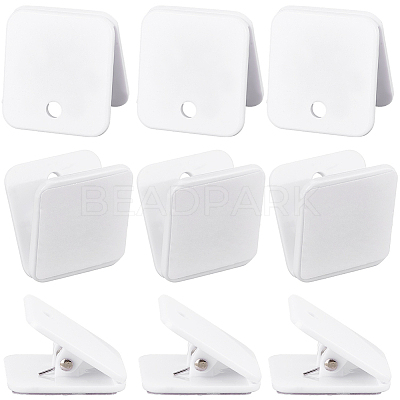 Square Acrylic Self-Adhesive Hanging Spring Clips AJEW-WH20011-56C-1