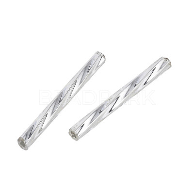 Opaque Glass Twisted Bugle Beads SEED-T005-15-B01-1