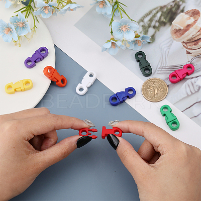 54Pcs 9 Colors Plastic Side Release Buckles KY-CA0001-51-1