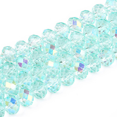 Transparent Glass Beads Strands EGLA-N016-8mm-08-1