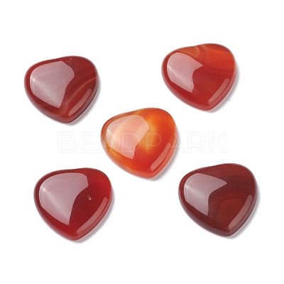 Natural Red Agate Cabochons G-P021-16-1