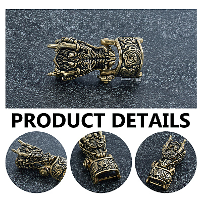Brass Shackle Clasps KK-WH0816-047AB-1