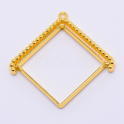 Alloy Open Back Bezel Pendants LS-PALLOY-WH0071-58G-RS-1