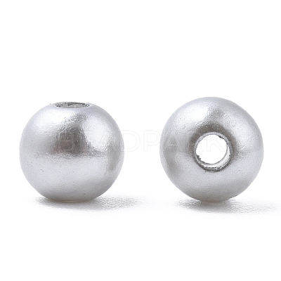 Spray Painted ABS Plastic Imitation Pearl Beads OACR-T015-05A-03-1