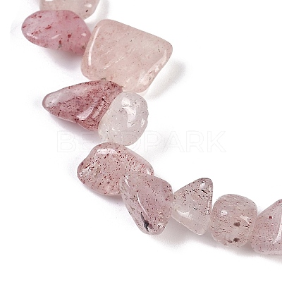 Natural Strawberry Quartz Nuggets Beads Strands G-B125-A20-01-1