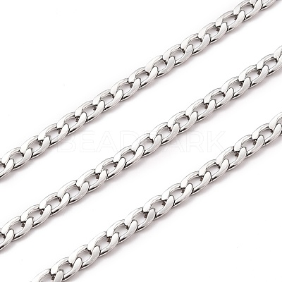 Tarnish Resistant 304 Stainless Steel Cuban Link Chains CHS-M003-13P-B-1