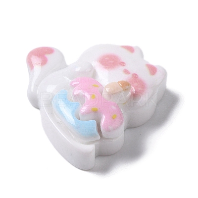 Cat Birthday Party Theme Opaque Resin Decoden Cabochons RESI-B019-03E-1