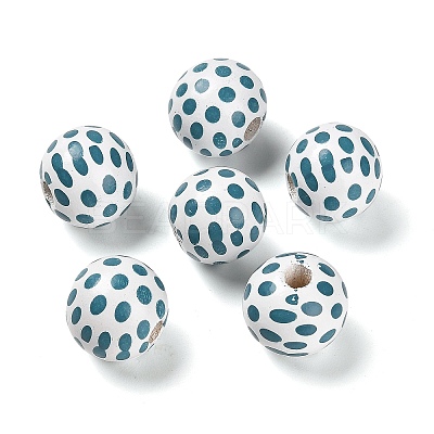 Natural Wood European Beads WOOD-S059-01C-1