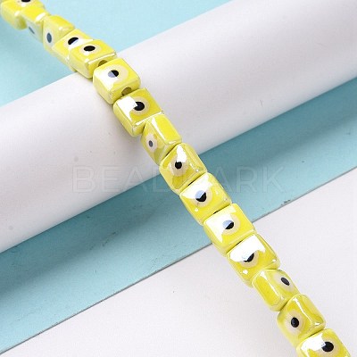 Handmade Porcelain Ceramic Beads Strands LAMP-B021-06J-1