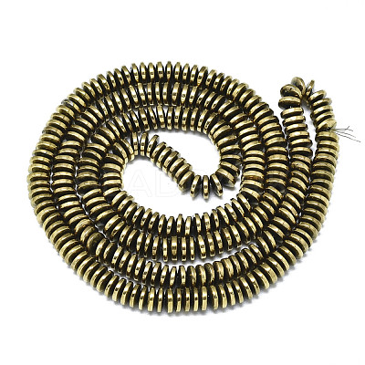 Electroplate Non-magnetic Synthetic Hematite Beads Strands G-S352-49-1