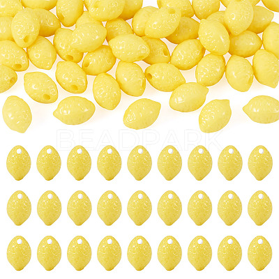 50Pcs Opaque Acrylic Beads SACR-TADJ0001-01A-1