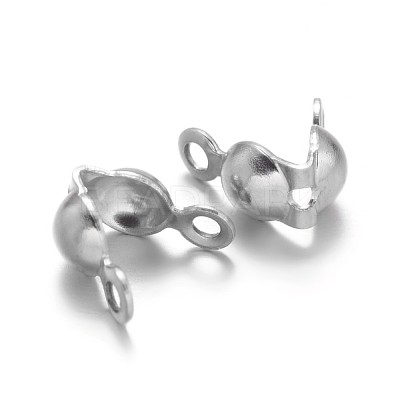 Tarnish Resistant 304 Stainless Steel Bead Tips X-STAS-M213-09-1