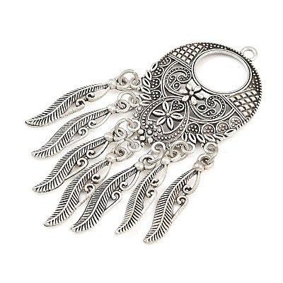 Tibetan Style Alloy Big Pendants AL-CBAAECB-02AS-G-1