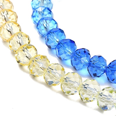 Transparent Painted Glass Beads Strands DGLA-A034-T6mm-A13-1