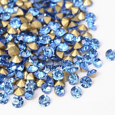 Back Plated Grade A Diamond Glass Pointed Rhinestone RGLA-SS22-005-1
