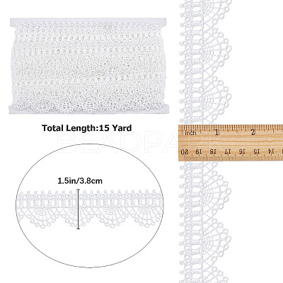 15 Yards Polyester Stitchwork Lace OCOR-GF0002-40A-1