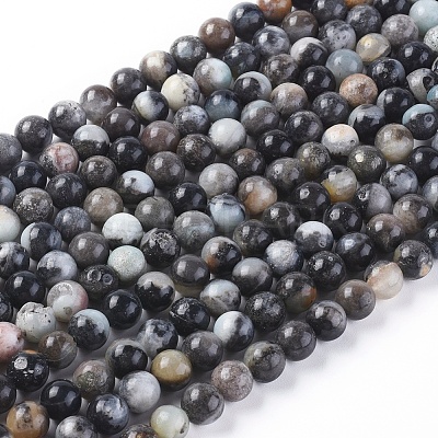 Natural Flower Amazonite Beads Strands X-G-L555-03-8mm-1