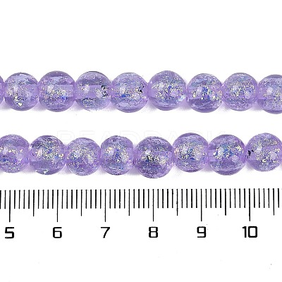 Handmade Foil Lampwork Beads Strands FOIL-K003-06A-1