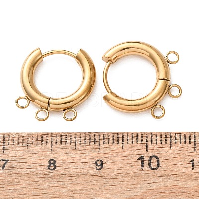 304 Stainless Steel Huggie Hoop Earring Findings STAS-D183-03E-G-1