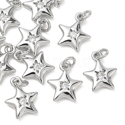 SHEGRACE Brass Clear Cubic Zirconia Pendants XGRQ3K289-526P-1