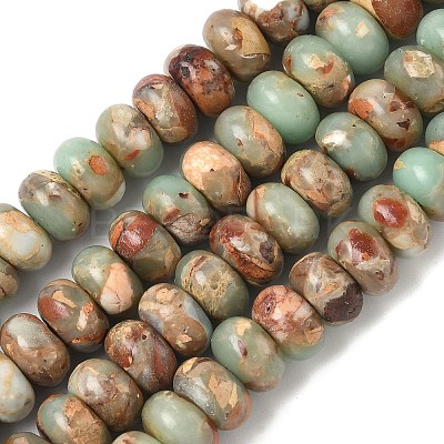 Natural Aqua Terra Jasper Beads Strands G-S366-013C-1
