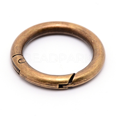 Alloy Spring Gate Rings AJEW-WH0129-48C-AB-1