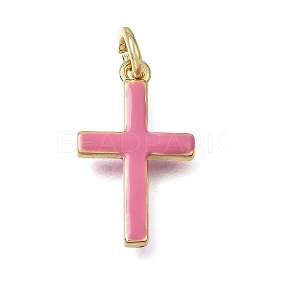 Brass Enamel Pendants KK-CBAEEA8-10D-G-1