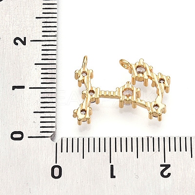 Brass Micro Pave Cubic Zirconia Pendants KK-N261-120J-G-1