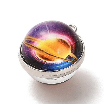 Galaxy Theme Luminous Glass Ball Pendants GLAA-D021-01P-03-1