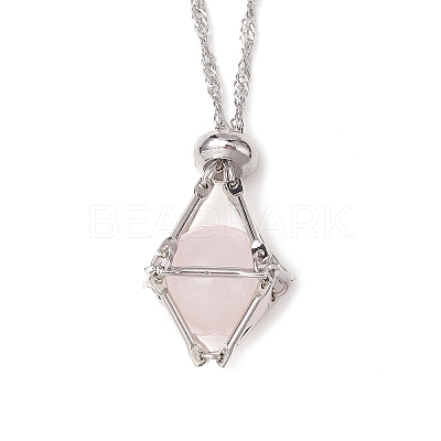304 Stainless Steel Macrame Pouch Empty Stone Holder Necklace Making NJEW-JN05238-01-1