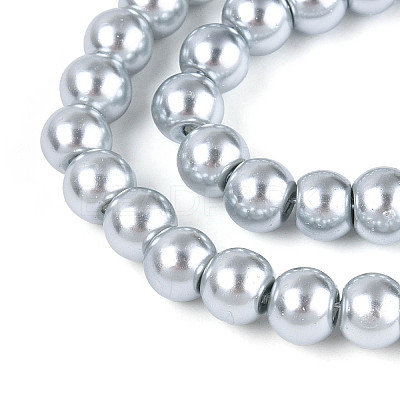 Baking Paint Pearlized Glass Pearl Round Bead Strands HY-Q003-6mm-62-A-1