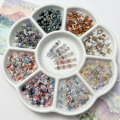 Transparent Glass Seed Beads FIND-U017-18G-1