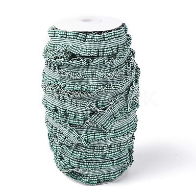 Lattice Double Ruffle Elastic Nylon Ribbon NWIR-O010-03D-1
