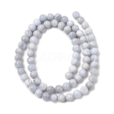 Natural Blue Lace Agate Beads Strands G-G346-A01-6mm-1