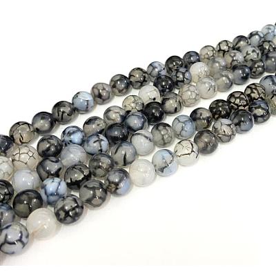 Natural Dragon Veins Agate Bead Strands X-G-K166-14-8mm-01-1