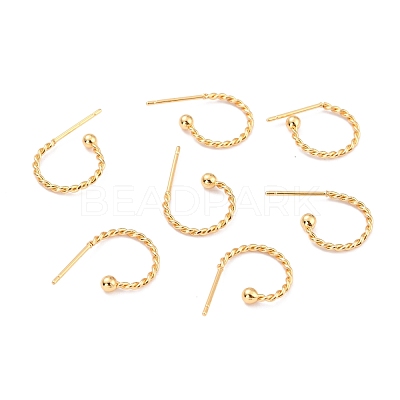304 Stainless Steel Stud Earring Findings STAS-L252-001G-1