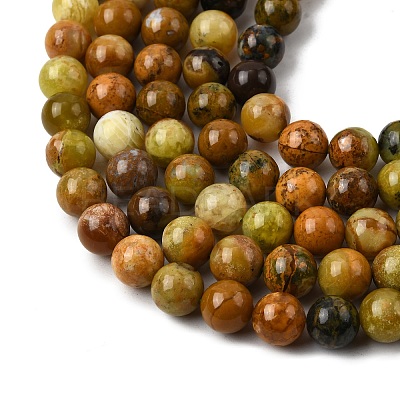 Natural Green Opal Beads Strands G-K245-A17-A05-01-1
