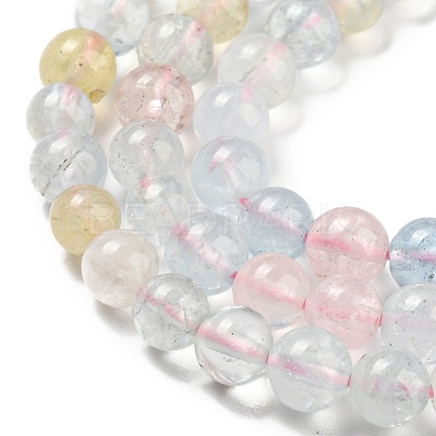 Natural Morganite Beads Strands G-P503-4MM-02-1