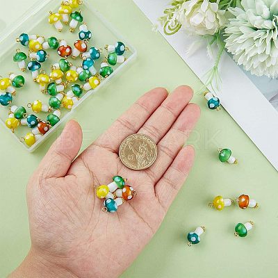 50Pcs Handmade Lampwork Pendants FIND-FH0005-02-1