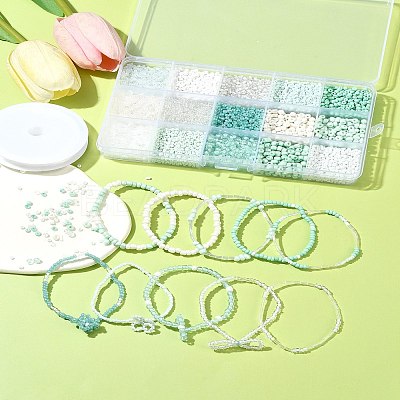 DIY Glass Seed Beads Bracelets Jewelry Making Kit DIY-FS0007-64-1