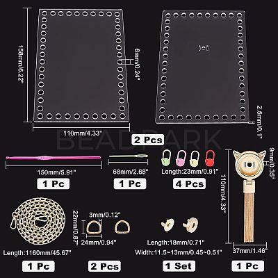 DIY Purse Making Kit DIY-WH0019-37-1